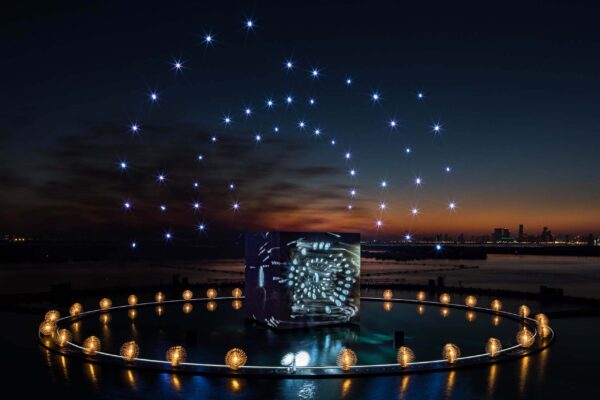 49 drones light up the sky in art installation
